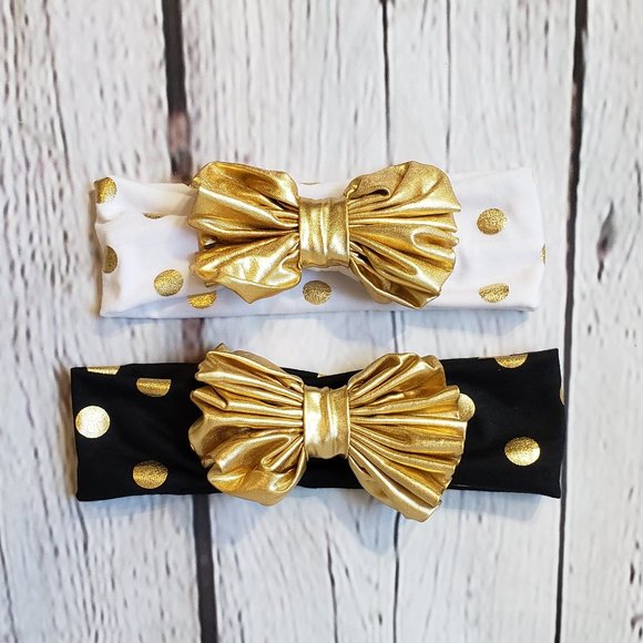 Bundle of 2 - Big Bow Baby Headbands - Picture 2 of 7